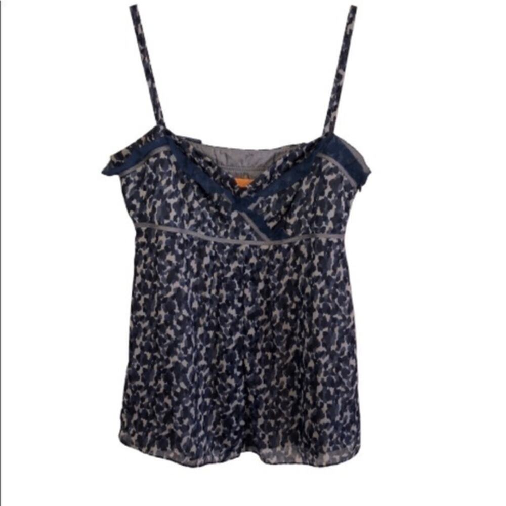 Cynthia Steffe Silk Animal Print Leopard Tank 0